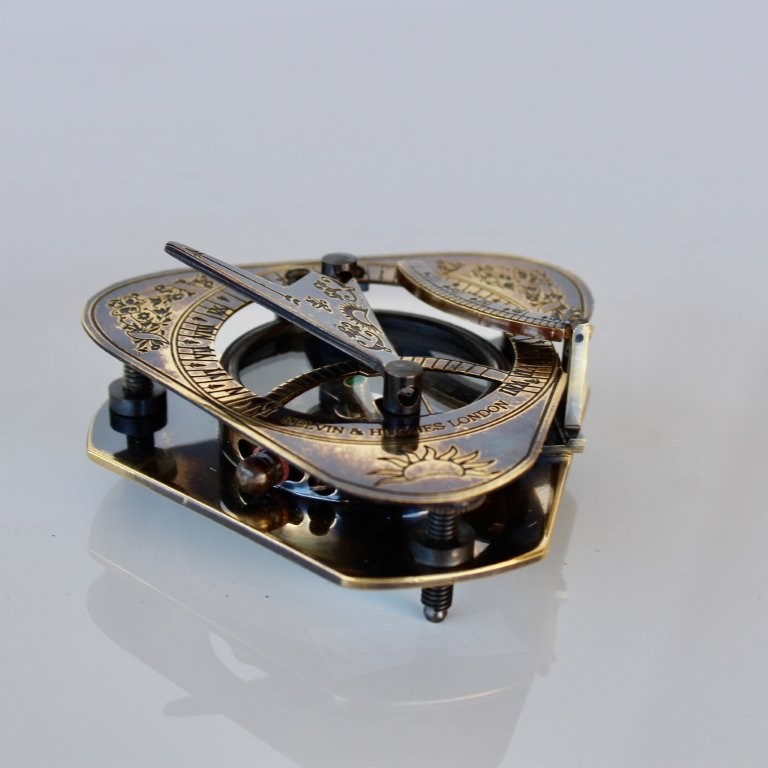 Antique Brass Sun Dial Compass